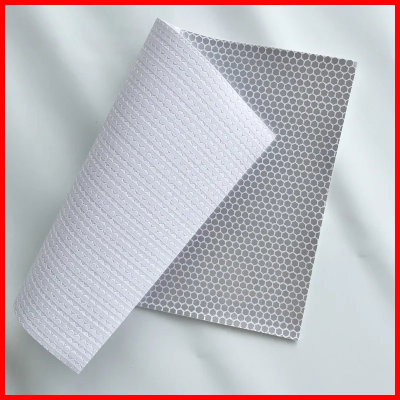 3 white back honeycomb reflective banner